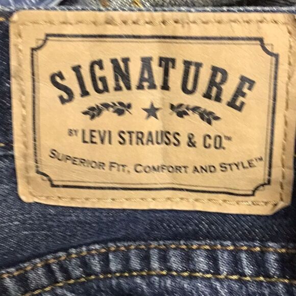 Men’s Levi Signature Straight Blue Jeans Size 42 X 32 - Picture 6 of 7